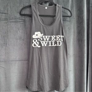 Sweet & Wild Black Tank Top